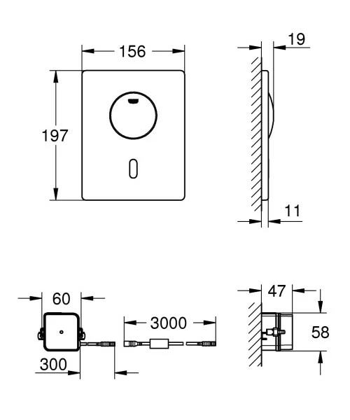 Grohe Infrarot-WC-Elektronik Tectron Skate 37419, Zusätzl. Manuelle Betätigung Edelstahl 3 Grohe Infrarot-WC-Elektronik Tectron Skate 37419, Zusätzl. Manuelle Betätigung Edelstahl – Bild 3