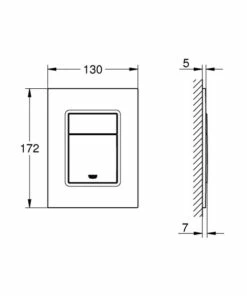GROHE WC-Betätigung Skate Cosmopolitan S 37535 2-Mengen/Start&Stopp Hard Graphite, 37535A00 -Grohe Verkauf fgv 37535a00 2068521 600x600