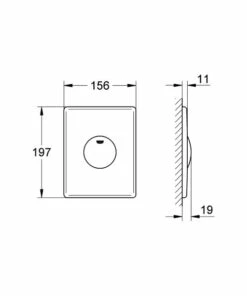 GROHE WC-Betätigung Skate 37547 156x197mm Mit Druckknopfbetätigung Chrom -Grohe Verkauf fgv 37547000 1264490 600x600