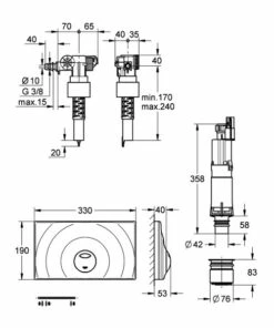 GROHE Umrüstset 38815 Für 14 L - Spülkasten Chrom -Grohe Verkauf fgv 38815000 1444247 600x600