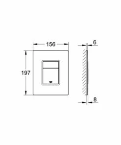 GROHE WC-Betätigung Skate Cosmopolitan 38916 Spiegelglas/titanium -Grohe Verkauf fgv 389160a0 1461842 600x600