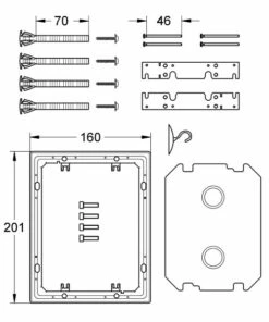 Grohe Montageset 38957 Zum Wandbündigen -Grohe Verkauf fgv 38957000 1695025 600x600