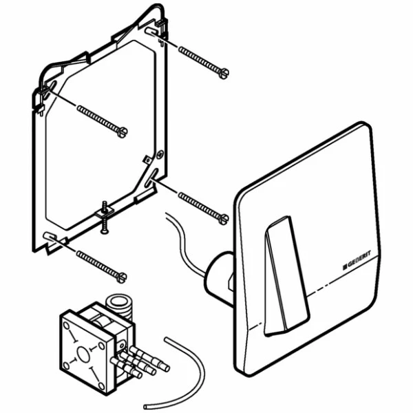 Geberit UR-Strg. Mit Pneumatischer Spülauslösung BetPl. Highline Chrom, 115558001 2 Geberit UR-Strg. Mit Pneumatischer Spülauslösung BetPl. Highline Chrom, 115558001 – Bild 2