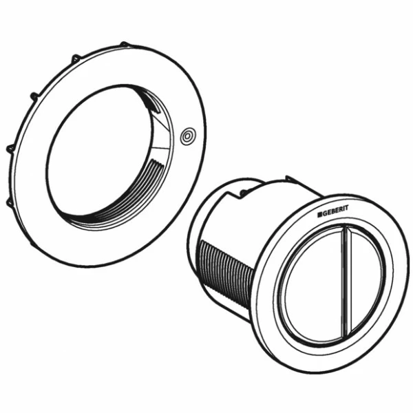 Geberit Fernbetätigung Typ 01 Pneumatisch Für 2-Mengen-Spülung Möbeldrücker Weiß-alpin, 116050111 2 Geberit Fernbetätigung Typ 01 Pneumatisch Für 2-Mengen-Spülung Möbeldrücker Weiß-alpin, 116050111 – Bild 2