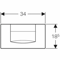 Geberit 200F Betätigungsplatte Für Spül-Stopp-Spülung Zu Unterputz-Spülkasten Bis Ende 2001 -Grohe Verkauf gev w115222461 002 600x600