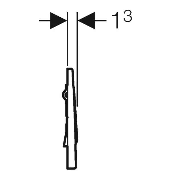 Geberit HyTouch Urinal-Handauslösung Design Mambo Edelstahl Pneumatisch 4 Geberit HyTouch Urinal-Handauslösung Design Mambo Edelstahl Pneumatisch – Bild 4