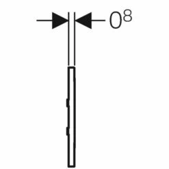 Geberit Urinalsteuerung, Elektronisch, Batteriebetrieb, Abdeckplatte Typ 30 Glanzchrom, 116037KH1 -Grohe Verkauf gev w116037kh1 003 600x600