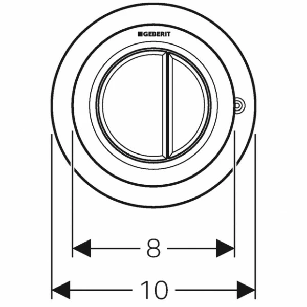 Geberit Fernbetätigung Typ 01 Pneumatisch Für 2-Mengen-Spülung Möbeldrücker Weiß-alpin, 116050111 3 Geberit Fernbetätigung Typ 01 Pneumatisch Für 2-Mengen-Spülung Möbeldrücker Weiß-alpin, 116050111 – Bild 3