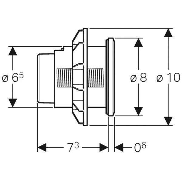Geberit Fernbetätigung Typ 10 Pneumatisch Für 2-Mengen-Spülung Möbeldrücker Weiß/vergoldet, 116057KK 4 Geberit Fernbetätigung Typ 10 Pneumatisch Für 2-Mengen-Spülung Möbeldrücker Weiß/vergoldet, 116057KK – Bild 4