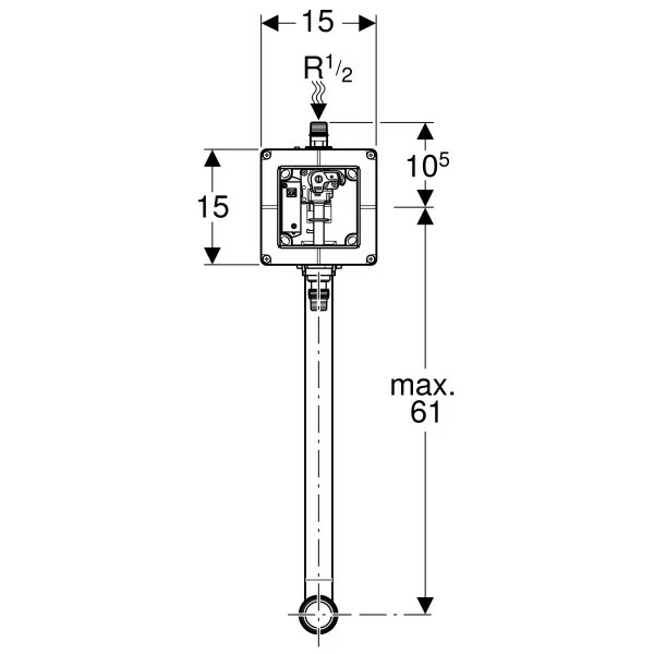 Geberit Urinal Rohbauset Mit Spülrohr Für Urinal-Steuerung Ab 2009 2 Geberit Urinal Rohbauset Mit Spülrohr Für Urinal-Steuerung Ab 2009 – Bild 2