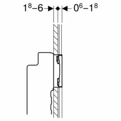 Geberit BetPl. Sigma60, Für 2-Mengen-Sp. Chrom Gebürstet, Fertigbauset, 115796GH1