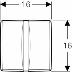 Geberit UR-Strg. Mit Elektronischer Spülausl. Netz, Abdeckplatte Zink-DG Basic Chrom, 115802465