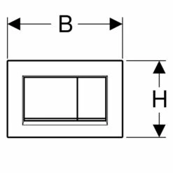 Geberit Betätigungsplatte Sigma30, Für 2-Mengen-Spülung Mattchrom-lackiert, 115883JQ1 -Grohe Verkauf gev w 223389 600x600
