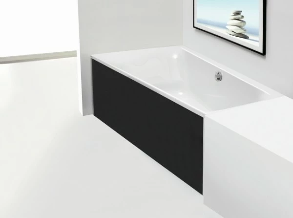 Hoesch Glasverkleidung Schwarz Nische Badewanne Rechteck 200x100 1 Hoesch Glasverkleidung Schwarz Nische Badewanne Rechteck 200x100