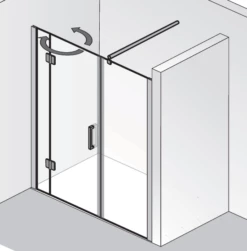 HSK Aperto Raumnische Pendelbar, 3-teilig