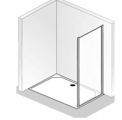 HSK Favorit Seitenwand Zur Gleittür, 2-teilig, Mit Bodenprofil