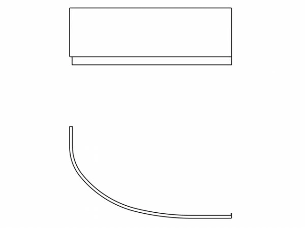 Ideal Standard Acryl-Schürze Hotline Neu 1600mm, Asymmetrisch Rechts, Weiß K275901 2 Ideal Standard Acryl-Schürze Hotline Neu 1600mm, Asymmetrisch Rechts, Weiß K275901 – Bild 2