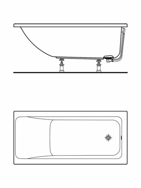 Ideal Standard Körperform-Badewanne Connect Air, 2 Ideal Standard Körperform-Badewanne Connect Air, – Bild 2