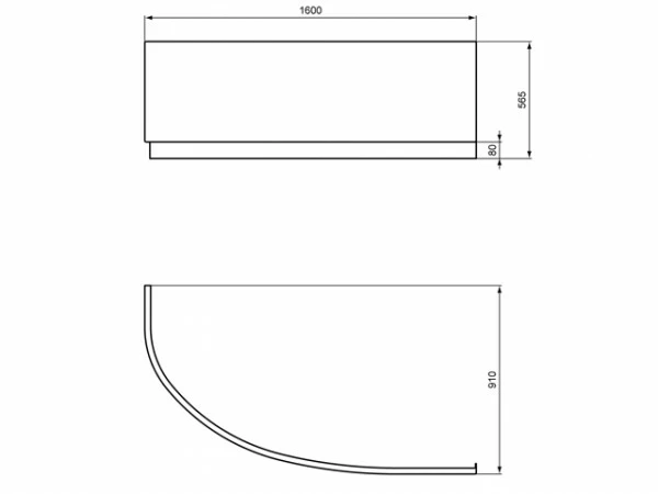 Ideal Standard Acryl-Schürze Hotline Neu 1600mm, Asymmetrisch Rechts, Weiß K275901 3 Ideal Standard Acryl-Schürze Hotline Neu 1600mm, Asymmetrisch Rechts, Weiß K275901 – Bild 3