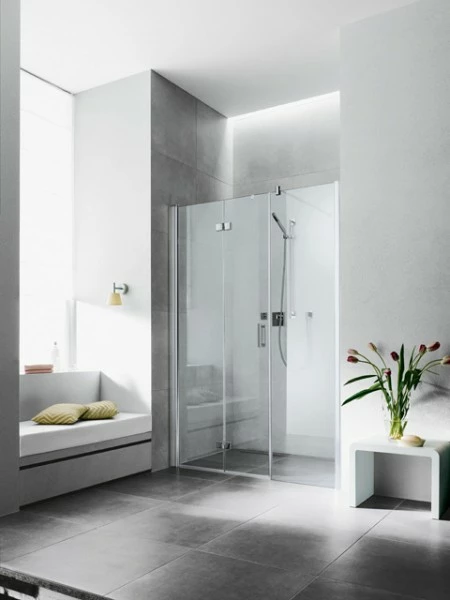 Kermi Pendel-Falttür Diga 2OL 1800x1850, Silber Hochglanz, ESG Opaco, DI2OL18018VUK 1 Kermi Pendel-Falttür Diga 2OL 1800x1850, Silber Hochglanz, ESG Opaco, DI2OL18018VUK