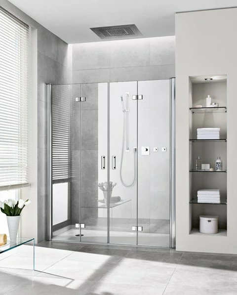 Kermi Pendel-Falttür Diga 2T4 1500x2000, Silber Hochglanz, ESG Opaco, DI2T415020VUK 1 Kermi Pendel-Falttür Diga 2T4 1500x2000, Silber Hochglanz, ESG Opaco, DI2T415020VUK