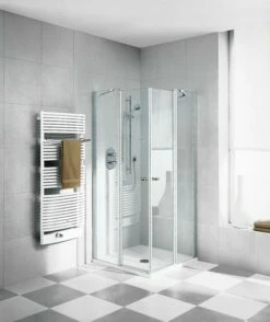 Kermi Eck-Halbteil Links Ibiza 2000 EOL 0900x1750, Weiss, ESG Opaco Mit KermiClean