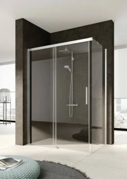 Kermi Seitenwand Nica TWL 1030x2000, Silber Hochglanz, ESG Opaco, NITWL10320VUK