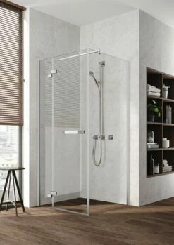 Kermi Pendeltür Tusca 1NR 1000x2000, Silber Hochglanz, ESG Opaco, TU1NR10020VUK