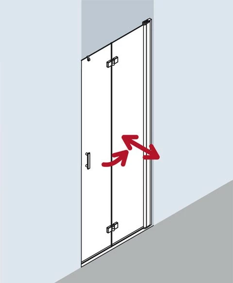 Kermi Pendel-Falttür Diga 2DL 0900x2000, Silber Hochglanz, ESG Opaco Mit KermiClean, DI2DL 3 Kermi Pendel-Falttür Diga 2DL 0900x2000, Silber Hochglanz, ESG Opaco Mit KermiClean, DI2DL – Bild 3