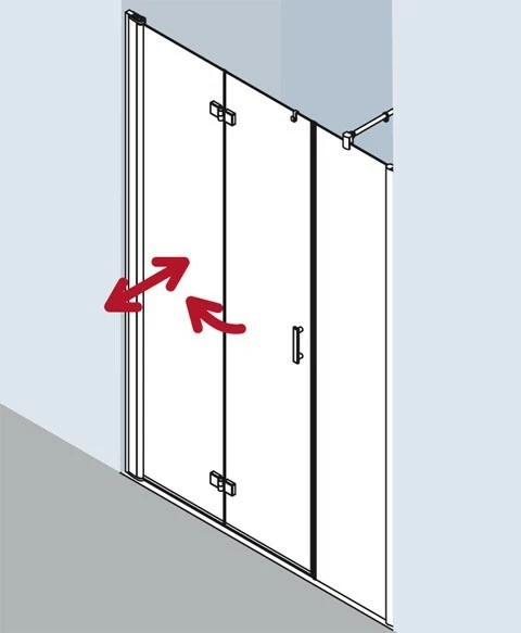 Kermi Pendel-Falttür Diga 2OL 1800x1850, Silber Hochglanz, ESG Opaco, DI2OL18018VUK 2 Kermi Pendel-Falttür Diga 2OL 1800x1850, Silber Hochglanz, ESG Opaco, DI2OL18018VUK – Bild 2