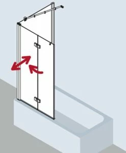 Kermi Faltwand Diga 2PL 1200x1500, Silber Hochglanz, ESG Opaco, DI2PL12015VUK 8 Kermi Faltwand Diga 2PL 1200x1500, Silber Hochglanz, ESG Opaco, DI2PL12015VUK -Grohe Verkauf kiu diga di2pl pwr 03 600x600