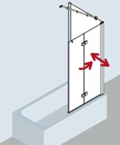 Kermi Faltwand Diga 2PL 1200x1500, Silber Hochglanz, ESG Opaco, DI2PL12015VUK 9 Kermi Faltwand Diga 2PL 1200x1500, Silber Hochglanz, ESG Opaco, DI2PL12015VUK -Grohe Verkauf kiu diga di2pr pwl 03 600x600