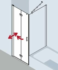 Kermi Pendel-Falttür Diga 2SR 0700x2000, Silber Hochglanz, ESG Klar Mit KermiClean -Grohe Verkauf kiu diga di2sl ditvd 03 600x600