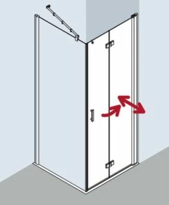 Kermi Pendel-Falttür Diga 2SR 0700x2000, Silber Hochglanz, ESG Klar Mit KermiClean -Grohe Verkauf kiu diga di2sr ditwd 03 600x600