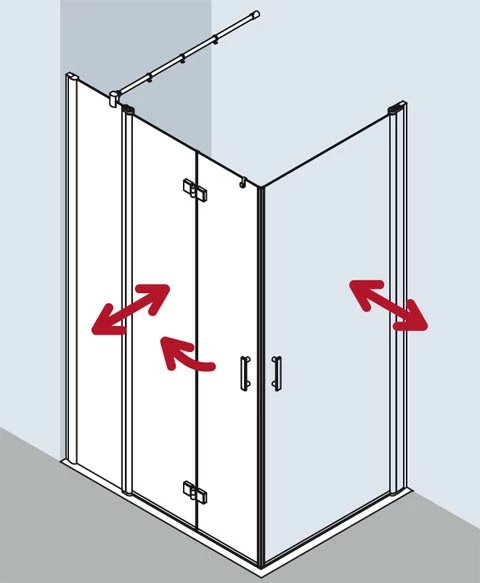 Kermi Eck-Halbteil Links Diga F2L 0930x2000, Silber Hochglanz, ESG Opaco, DIF2L09320VUK 4 Kermi Eck-Halbteil Links Diga F2L 0930x2000, Silber Hochglanz, ESG Opaco, DIF2L09320VUK – Bild 4