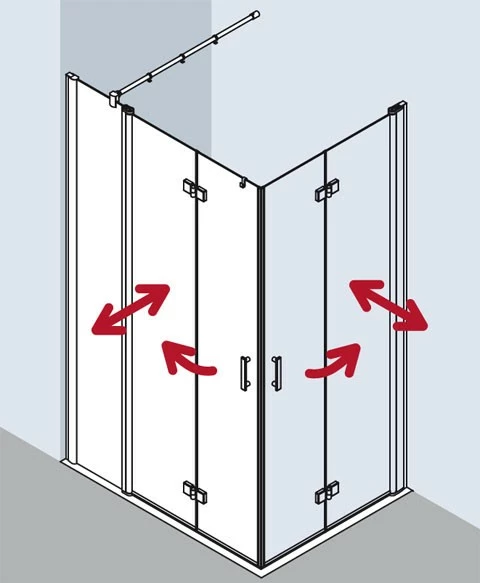 Kermi Eck-Halbteil Links Diga F2L 0930x2000, Silber Hochglanz, ESG Opaco, DIF2L09320VUK 2 Kermi Eck-Halbteil Links Diga F2L 0930x2000, Silber Hochglanz, ESG Opaco, DIF2L09320VUK – Bild 2