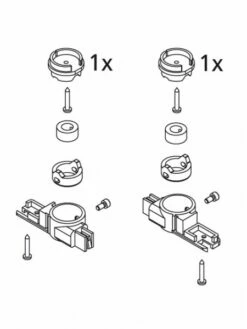 Kermi EBIN016 Set Lager Unten, Weiss, 2534231