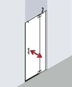 Kermi Pendeltür Filia XP 1TL 1200x2000, Silber Hochglanz, ESG Opaco Mit KermiClean -Grohe Verkauf kiu filiaxp fx1tr 03 600x600