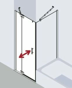 Kermi Pendeltür Filia XP 1WR 1300x2000, Silber Hochglanz, ESG Klar Mit KermiClean, FX1WR -Grohe Verkauf kiu filiaxp fx1wl fxtvd 03 600x600