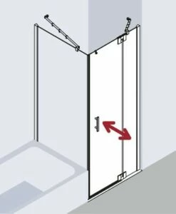 Kermi Pendeltür Filia XP 1WR 1300x2000, Silber Hochglanz, ESG Klar Mit KermiClean, FX1WR -Grohe Verkauf kiu filiaxp fx1wr fxtvd 03 600x600