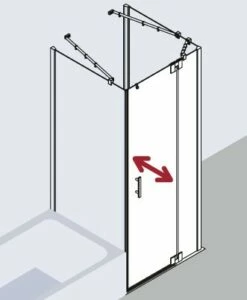 Kermi Pendeltür Filia XP 1WR 1300x2000, Silber Hochglanz, ESG Klar Mit KermiClean, FX1WR -Grohe Verkauf kiu filiaxp fx1wr fxtwd tvd 03 600x600
