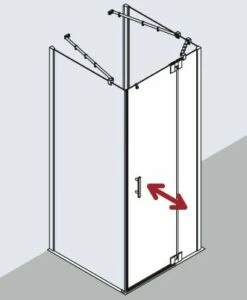 Kermi Pendeltür Filia XP 1WR 1300x2000, Silber Hochglanz, ESG Klar Mit KermiClean, FX1WR -Grohe Verkauf kiu filiaxp fx1wr fxtwd twd 03 600x600