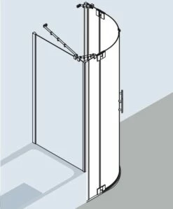 Kermi Viertelkreis Filia XP P50 1000x2000, Silber Hochglanz, ESG Klar Mit KermiClean, FXP -Grohe Verkauf kiu filiaxp fxp fxuvdl 03 600x600