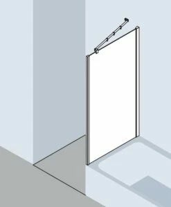 Kermi Seitenwand Filia XP UVD 1000x1600, Silber Hochglanz, ESG Klar Mit KermiClean, FXUVD