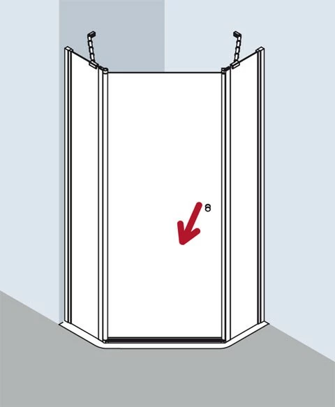 Kermi Fünfeck Ibiza 2000 39L 1040x1850, Silber Mattglanz, ESG Opaco Mit KermiClean 2 Kermi Fünfeck Ibiza 2000 39L 1040x1850, Silber Mattglanz, ESG Opaco Mit KermiClean – Bild 2