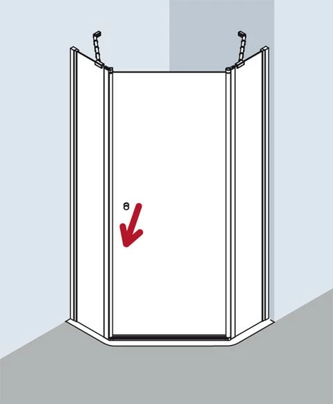 Kermi Fünfeck Ibiza 2000 36L 1040x2000, Weiss, ESG Klar, I236L104202AK 3 Kermi Fünfeck Ibiza 2000 36L 1040x2000, Weiss, ESG Klar, I236L104202AK – Bild 3