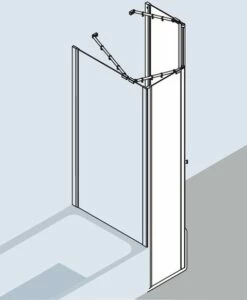 Kermi Fünfeck Ibiza 2000 34R 0900x1850, Silber Mattglanz, ESG Opaco Mit KermiClean -Grohe Verkauf kiu ibiza i2 r twvl 03 600x600 4
