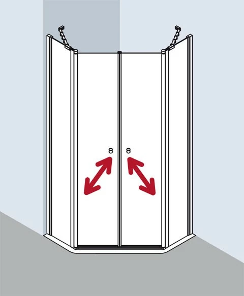 Kermi Fünfeck Ibiza 2000 B41 0800x2000, Weiss, ESG Klar Mit KermiClean, I2B41080202PK 2 Kermi Fünfeck Ibiza 2000 B41 0800x2000, Weiss, ESG Klar Mit KermiClean, I2B41080202PK – Bild 2