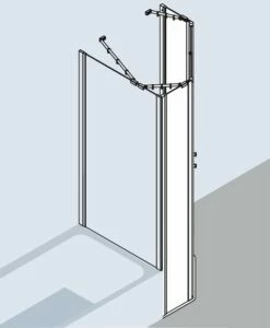 Kermi Fünfeck Ibiza 2000 B56 1000x1850, Silber Mattglanz, ESG Opaco Mit KermiClean -Grohe Verkauf kiu ibiza i2b twvl 03 600x600 7