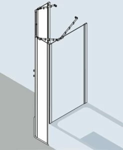 Kermi Fünfeck Ibiza 2000 B49 0900x2000, Silber Mattglanz, ESG Opaco, I2B49090201UK -Grohe Verkauf kiu ibiza i2b twvr 03 600x600 6